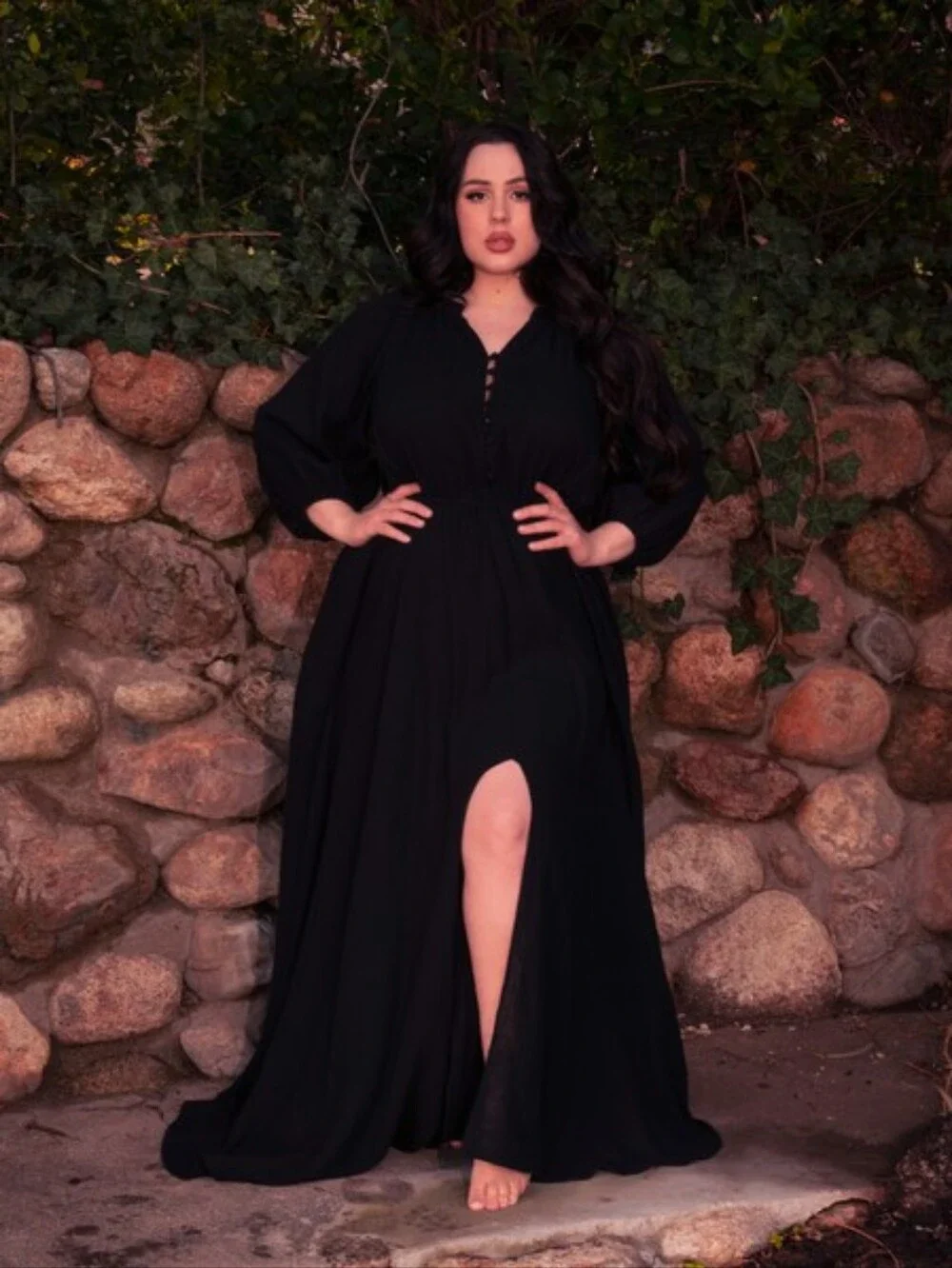 La Femme en Noir Coven Maxi Tunic Dress - Picture 11 of 16
